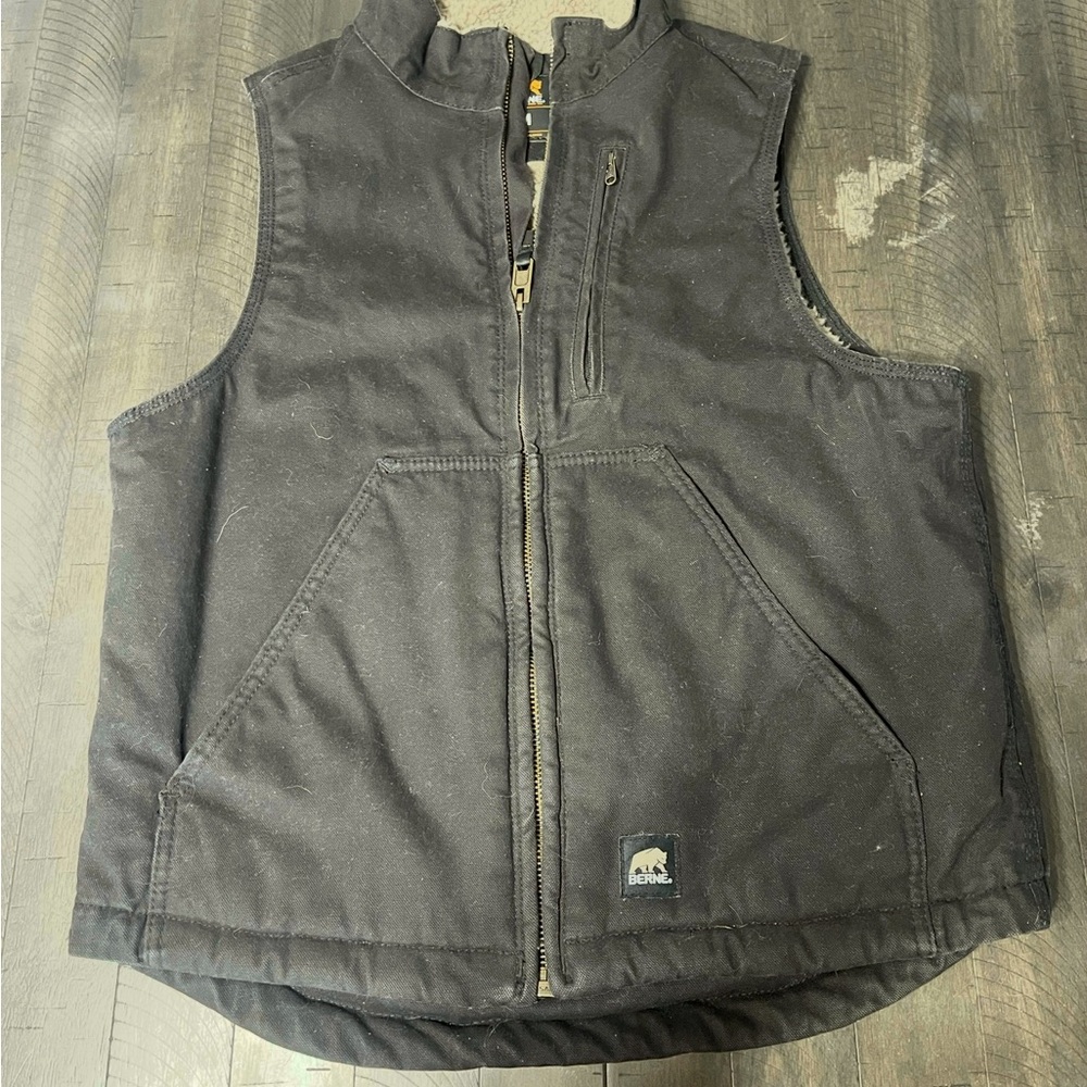 Black Fleece Lined work vest
